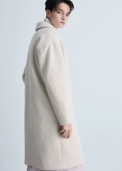 MANGO Płaszcze*Długi płaszcz oversize z dzianiny bouclé