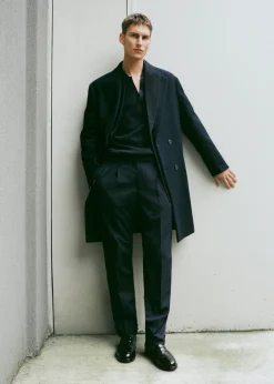 MANGO Płaszcze*Długi płaszcz wełniany relaxed fit