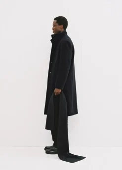 MANGO Płaszcze*Długi płaszcz wełniany z kołnierzem kominowym