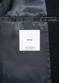 MANGO Płaszcze*Długi płaszcz wełniany z kołnierzem kominowym