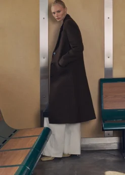 MANGO Płaszcze*Długi płaszcz wełniany z teksturą