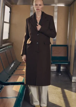 MANGO Płaszcze*Długi płaszcz wełniany z teksturą