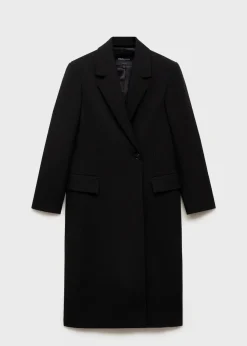 MANGO Płaszcze*Długi płaszcz wełniany z teksturą