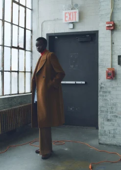 MANGO Płaszcze*Długi płaszcz wełniany z teksturą