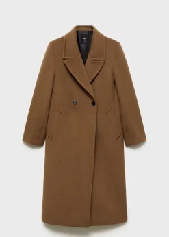 MANGO Płaszcze*Długi płaszcz wełniany z teksturą