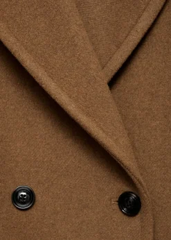 MANGO Płaszcze*Długi płaszcz wełniany z teksturą