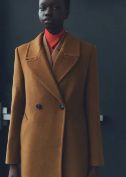 MANGO Płaszcze*Długi płaszcz wełniany z teksturą