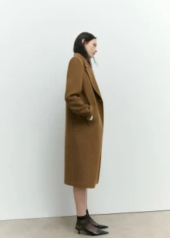 MANGO Płaszcze*Długi płaszcz wełniany z teksturą