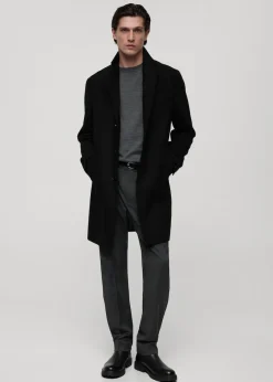 MANGO Płaszcze*Długi płaszcz z wełny z recyklingu