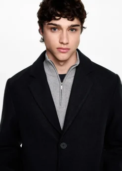 MANGO Płaszcze I Kurtki*Długi prosty płaszcz