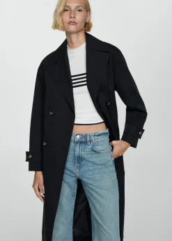 MANGO Płaszcze*Długi trencz dwurzędowy