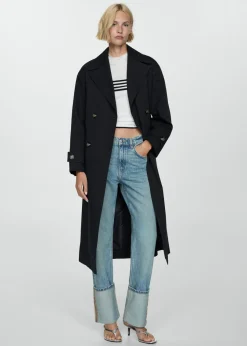 MANGO Płaszcze*Długi trencz dwurzędowy