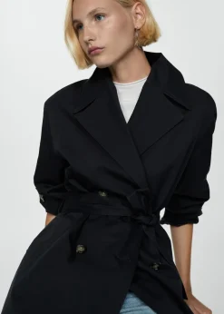 MANGO Płaszcze*Długi trencz dwurzędowy