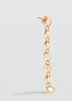 MANGO Biżuteria*Długie kolczyki z okrągłymi płytkami