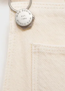 Dzieci MANGO Dżinsy*Długie ogrodniczki dżinsowe z kieszenią