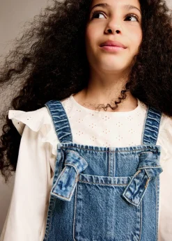 Dzieci MANGO Sukienki I Kombinezony*Długie ogrodniczki dżinsowe