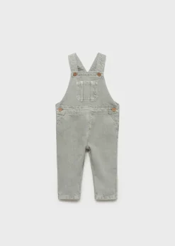 Dzieci MANGO Dżinsy*Długie ogrodniczki dżinsowe z kieszenią