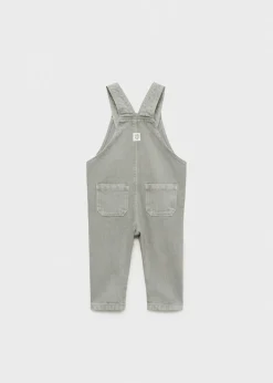 Dzieci MANGO Dżinsy*Długie ogrodniczki dżinsowe z kieszenią