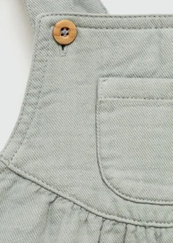 Dzieci MANGO Sukienki I Kombinezony|Kombinezony I Ogrodniczki*Długie ogrodniczki z kreszowanej bawełny