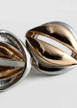 MANGO Biżuteria*Dwukolorowe kolczyki