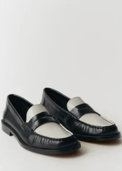 MANGO Buty|Akcesoria Skórzane*Dwukolorowe mokasyny ze skóry