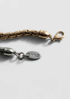 MANGO Biżuteria*Dwukolorowy naszyjnik łańcuch