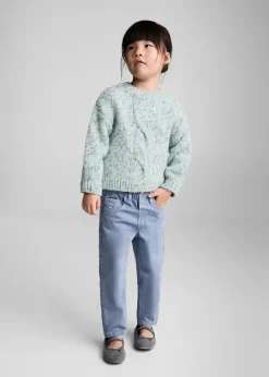 Dzieci MANGO Swetry I Kardigany*Dwukolorowy sweter z dzianiny