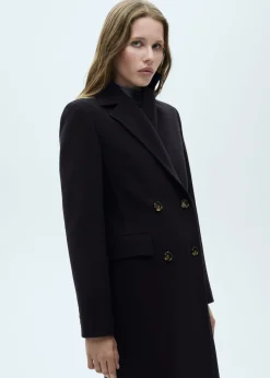 MANGO Płaszcze*Dwurzędowy płaszcz z wełny