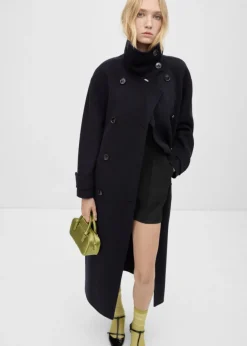 MANGO Płaszcze*Dwurzędowy płaszcz z wełny