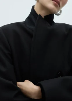 MANGO Płaszcze*Dwurzędowy płaszcz z wełny