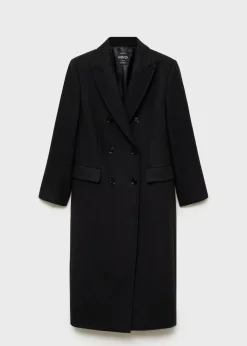 MANGO Płaszcze*Dwurzędowy płaszcz z wełny