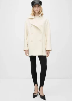 MANGO Płaszcze*Dwurzędowy płaszcz z wełny dziewiczej