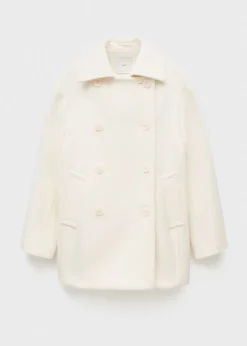 MANGO Płaszcze*Dwurzędowy płaszcz z wełny dziewiczej