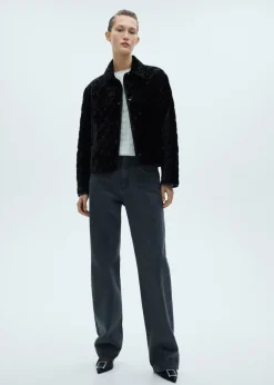 MANGO Płaszcze|Kurtki*Dwustronna kurtka pikowana z aksamitu