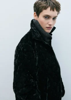 MANGO Płaszcze|Kurtki*Dwustronna kurtka pikowana z aksamitu