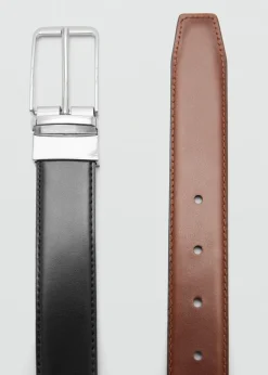 MANGO Skóra|Paski I Szelki*Dwustronny pasek skórzany