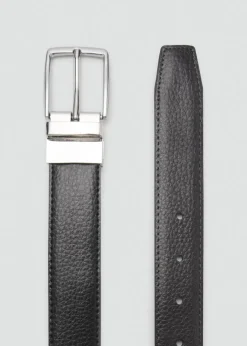 MANGO Skóra|Akcesoria*Dwustronny pasek ze skóry lakierowanej