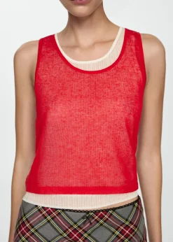 MANGO Topy*Dwuwarstwowy top z lyocellu