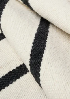 MANGO Dywany Do Sypialni|Dywany Do Salonu*Dywan z 100% wełny w paski z frędzlami