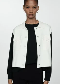 MANGO Kamizelki*Dzianinowa kamizelka z kieszeniami