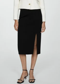 MANGO Spódnice*Dzianinowa spódnica ołówkowa z rozcięciem