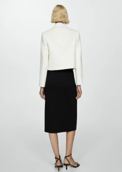 MANGO Spódnice*Dzianinowa spódnica ołówkowa z rozcięciem