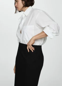 MANGO Spódnice*Dzianinowa spódnica ołówkowa z rozcięciem