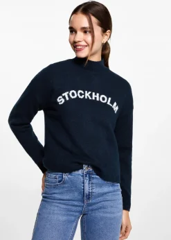 MANGO Swetry I Kardigany*Dzianinowy sweter z napisem