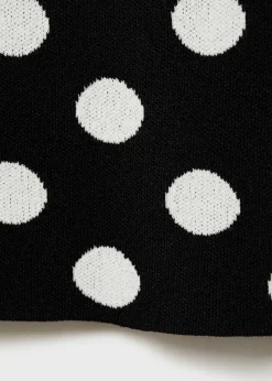 MANGO Topy*Dzianinowy top w groszki