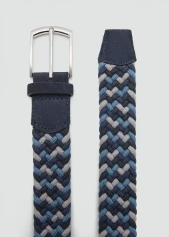 MANGO Paski I Szelki*Elastyczny pleciony pasek wielokolorowy