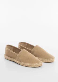 MANGO Skóra|Buty*Espadryle z dwoiny na jutowej podeszwie