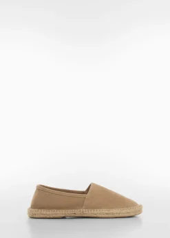 MANGO Skóra|Buty*Espadryle z dwoiny na jutowej podeszwie