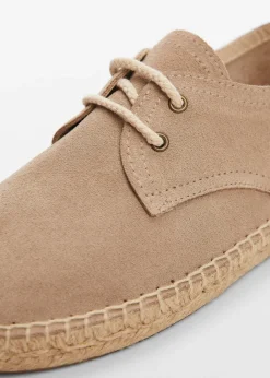 Dzieci MANGO Buty*Espadryle z dwoiny ze sznurówkami