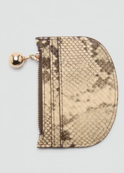 MANGO Galanteria Skórzana*Etui na karty ze wzorem krokodylej skóry